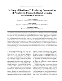 “A Song of Resilience”: Exploring Communities of Practice in Chumash Basket Weaving in Southern California