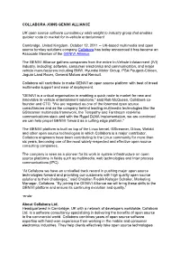 COLLABORA JOINS GENIVI ALLIANCE UK Open Source