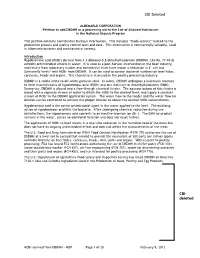 DBDMH As a Processing Aid to the List of Allowed Substances in the National Organic Program