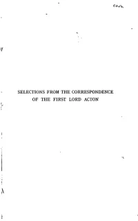 Selections from the Correspondence of The