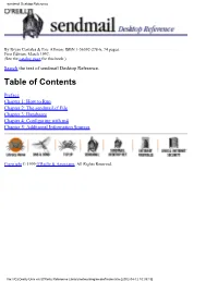 Sendmail Desktop Reference Bryan Costales & Eric Allman