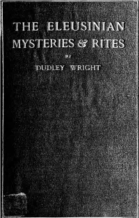The Eleusinian Mysteries & Rites