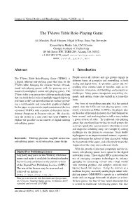 The Tviews Table Role-Playing Game
