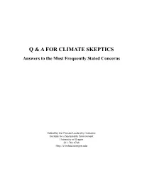 View / Open Q&A for Climate Skeptics.Pdf