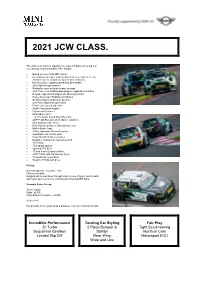 2021 Jcw Class