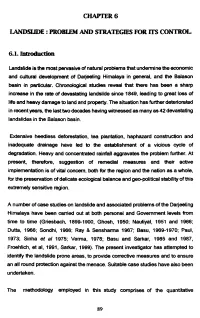 Chapter 6 Landslide : Probuem and Strategies for Its