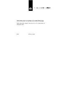 DPIA Office 365 for the Web and Mobile Office Apps Data Protection