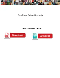 Free Proxy Python Requests