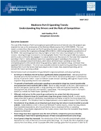Medicare Part D Spending Trends: Understanding Key Drivers and the Role of Competition