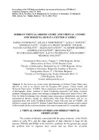 Serbian Virtual Observatory and Virtual Atomic and Molecular Data Center (Vamdc)