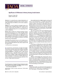Significance of Differences in Patency Among Cranial Sutures ORIGINAL