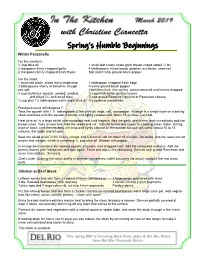 Spring's Humble Beginnings