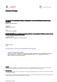 The Poetics of Recapitulative Linkage in Matsigenka and Mixed Matsigenka-Spanish Myth Narrations Emlen, Nicholas Quinn