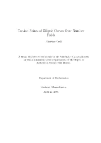 Torsion Points of Elliptic Curves Over Number Fields