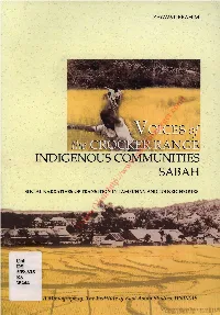 Voices of the Crocker Range Indigenous Communities Sabah