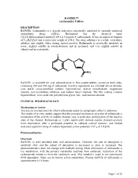 BANZEL™ (Rufinamide) Tablets
