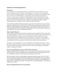 Elements of Jewish Meditation