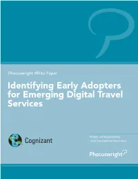 Identifying Early Adopters for Emerging Digital Travel Services