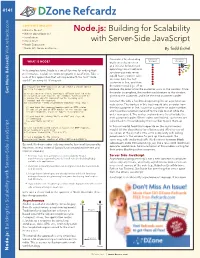 Node.Js: Building for Scalability with Server-Side Javascript