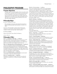 Philosophy Program 1