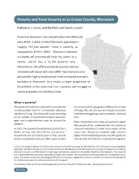 Poverty and Food Security in La Crosse County, Wisconsin