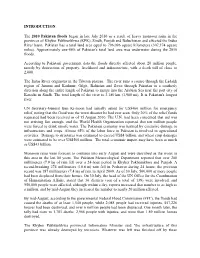 The 2010 Pakistan Floods Began in Late July 2010 As a Result of Heavy