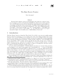 The Busy Beaver Frontier