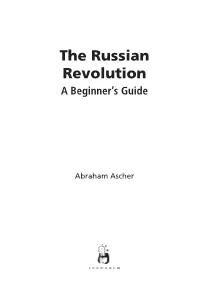 The Russian Revolution a Beginner's Guide