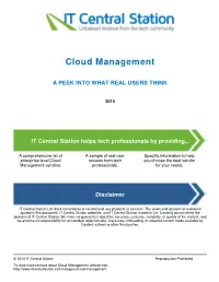 Cloud Management