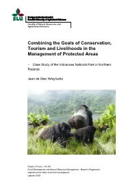 Combining the Goals of Conservation, Tourism and Livelihoods in the Management of Protected Areas
