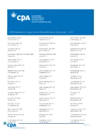 CPAPEI Membership Listing | Active & Retired Members