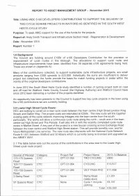 Improvement of Cycle Routes in the Borough