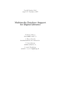 Multimedia Database Support for Digital Libraries