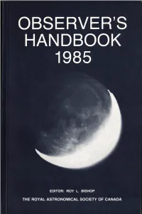 Observer's Handbook 1985