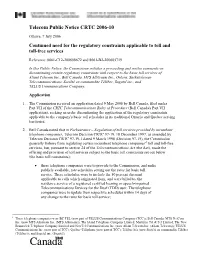 Telecom Public Notice CRTC 2006-10