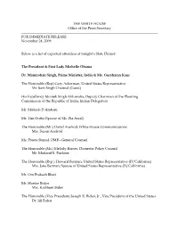 THE WHITE HOUSE Office of the Press Secretary ______FOR IMMEDIATE RELEASE November 24, 2009