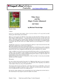 Toby Jones and the Magic Cricket Almanack