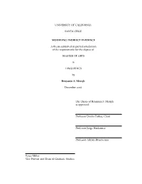 University of California Santa Cruz Modeling Indirect