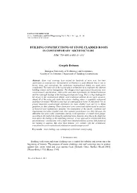 Building Constructions of Stone Cladded Roofs in Contemporary Architecture  Udc 72+692.4:691.2=111