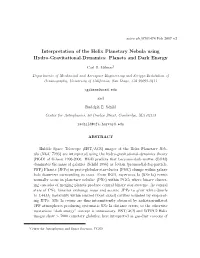 Interpretation of the Helix Planetary Nebula Using Hydro-Gravitational-Dynamics: Planets and Dark Energy