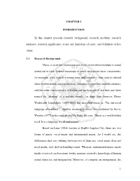 1 CHAPTER I INTRODUCTION in This Chapter Presents Research