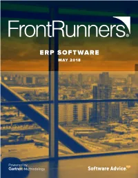 Frontrunners for ERP Software Report Here