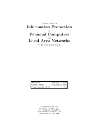 Information Protection Personal Computers Local Area Networks