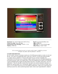 Media and Sexuality Summer 2020 Syllabus