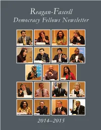 Reagan-Fascell Democracy Fellows Newsletter
