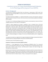 TERMS of REFERENCE Consultancy Service for Project Results Monitoring & Evaluation for the Third Regional Development Projec