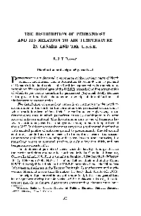 The Distribution of Permafrost and Its