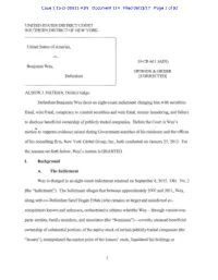 V- Case 1:15-Cr-00611-AJN Document 114 Filed 06/13/17 Page 1 of 92