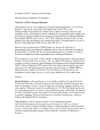 Tutorial I: STM in Managed Runtimes