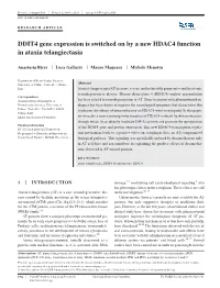 DDIT4 Gene Expression Is Switched on by a New HDAC4 Function in Ataxia Telangiectasia